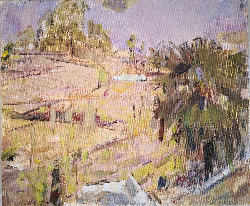 Farmland at Dusk | Oil Painting | Landscape Sketching