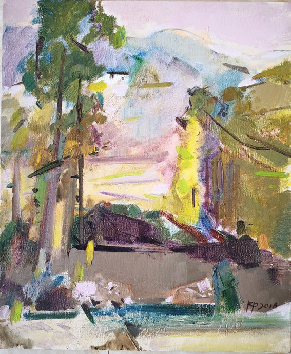 The Morning Landscape Sketching | Oil Painting