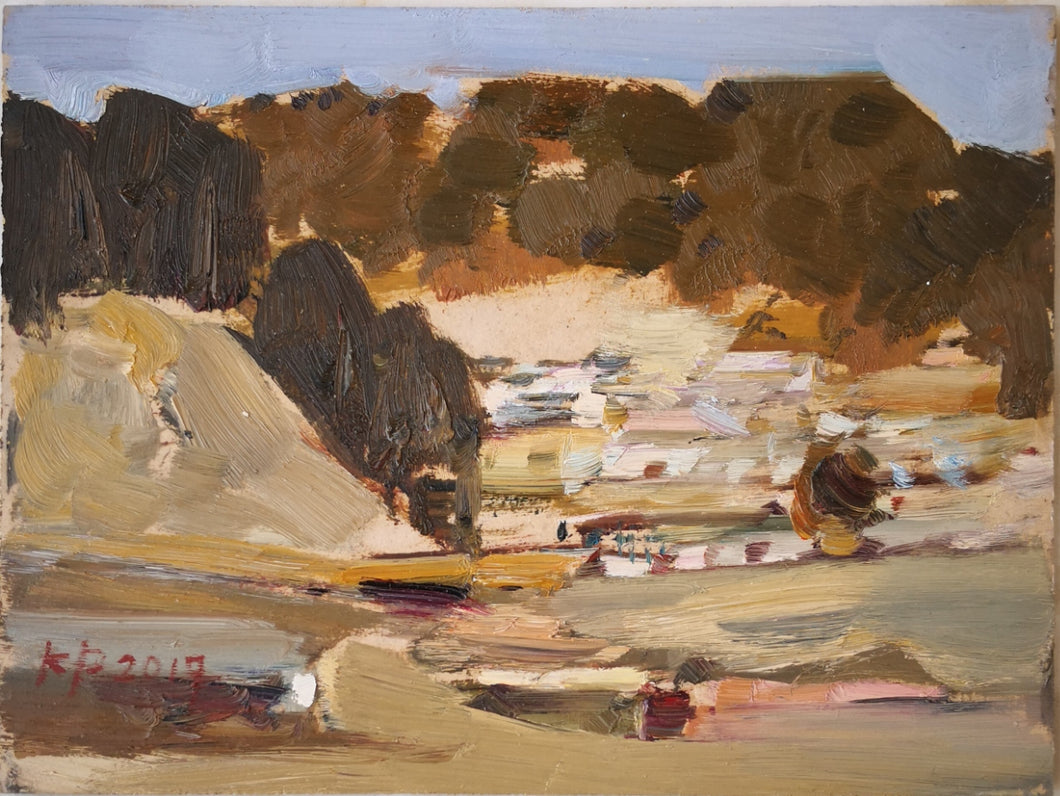 Valley View Landscape Sketching | Oil Painting