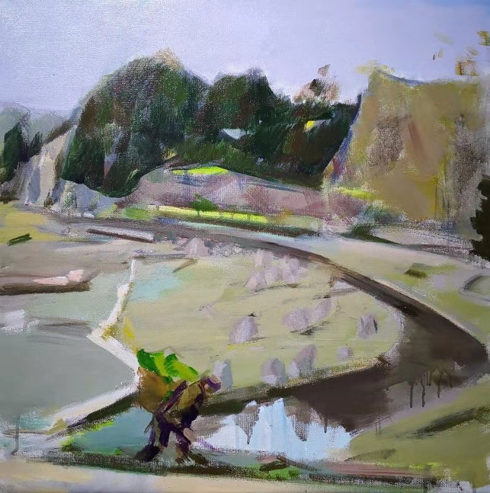 Watering | Landscape Sketching | Oil Painting